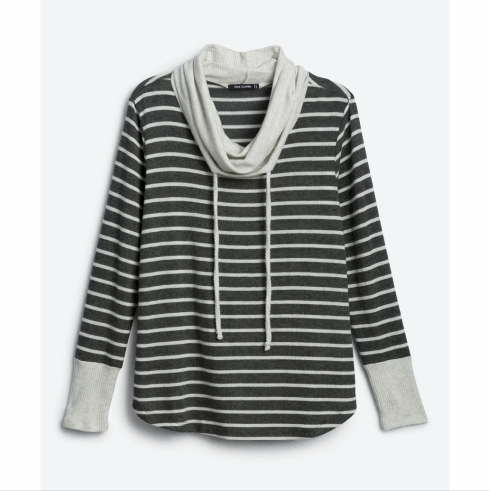Poplar Cowl Neck Brushed Knit Top